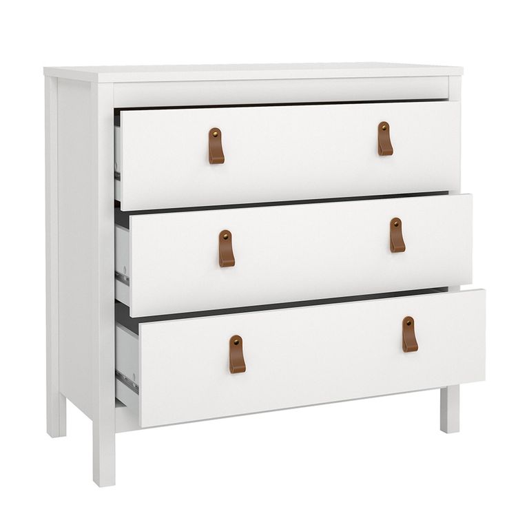 Barcelona Chest - 3 Drawer - Small - White