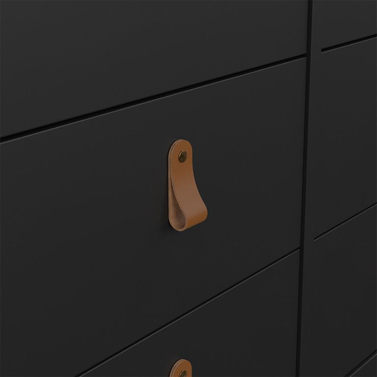 Barcelona Dresser - 8 Drawer - Wide - Black