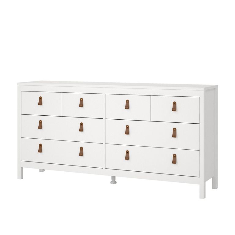 Barcelona Dresser - 8 Drawer - Wide - White