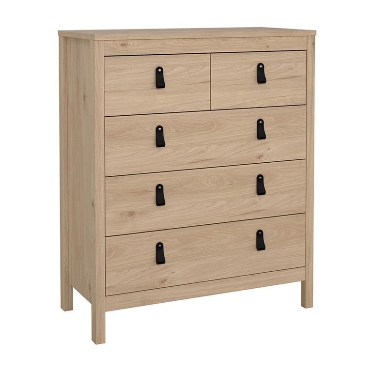 Barcelona Chest - 3+2 Drawer - Jackson Hickory Oak