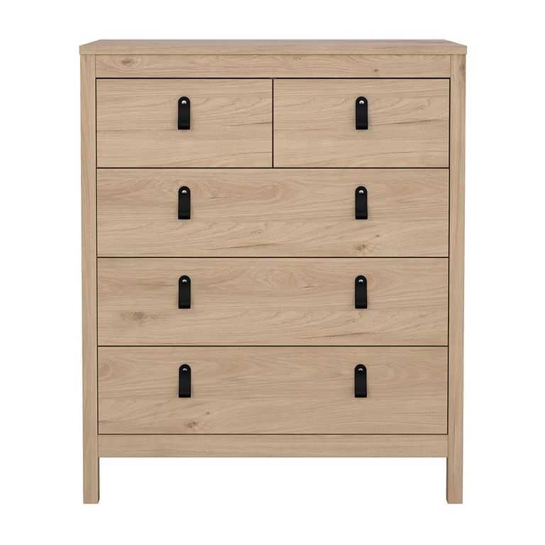 Barcelona Chest - 3+2 Drawer - Jackson Hickory Oak