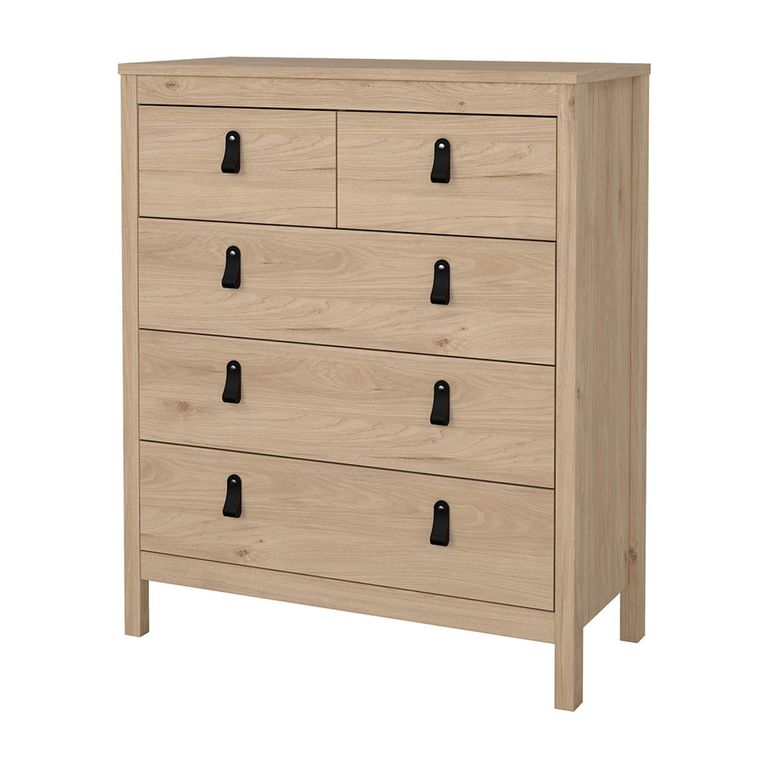 Barcelona Chest - 3+2 Drawer - Jackson Hickory Oak