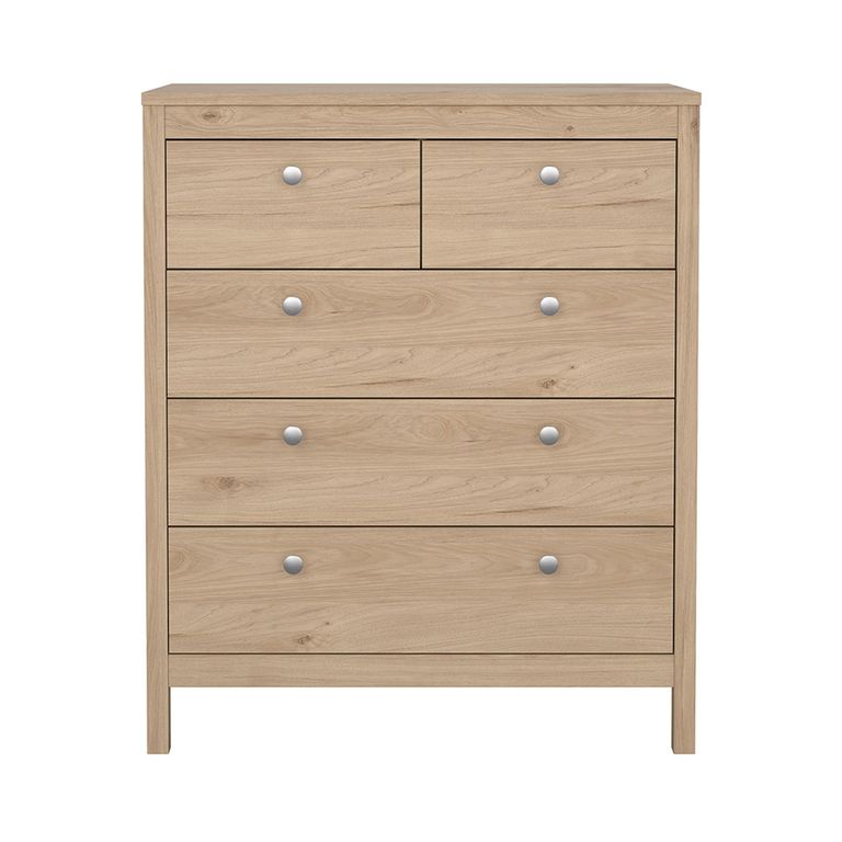 Madrid Chest - 3+2 Drawer - Jackson Hickory Oak