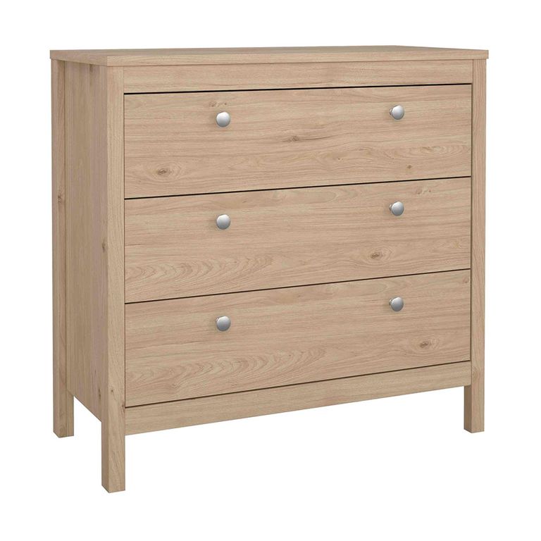 Madrid Chest - 3 Drawer - Jackson Hickory Oak