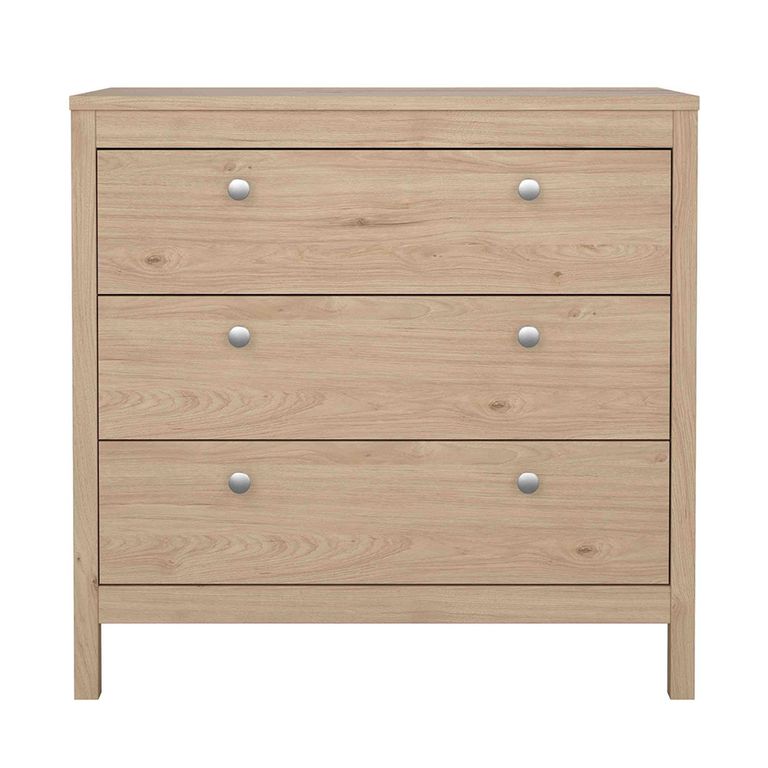 Madrid Chest - 3 Drawer - Jackson Hickory Oak