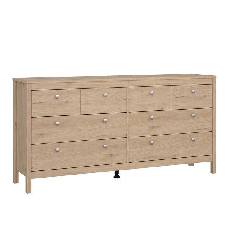 Madrid Dresser - 4+4 Drawer - Double - Jackson Hickory Oak