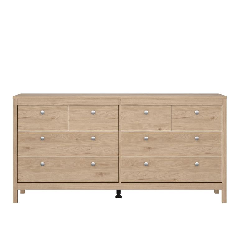 Madrid Dresser - 4+4 Drawer - Double - Jackson Hickory Oak