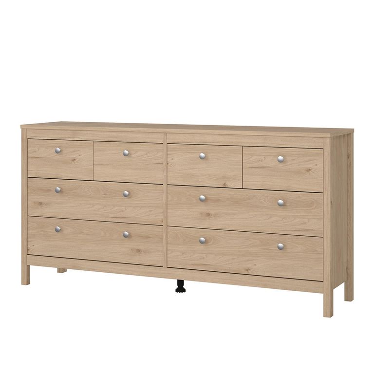 Madrid Dresser - 4+4 Drawer - Double - Jackson Hickory Oak