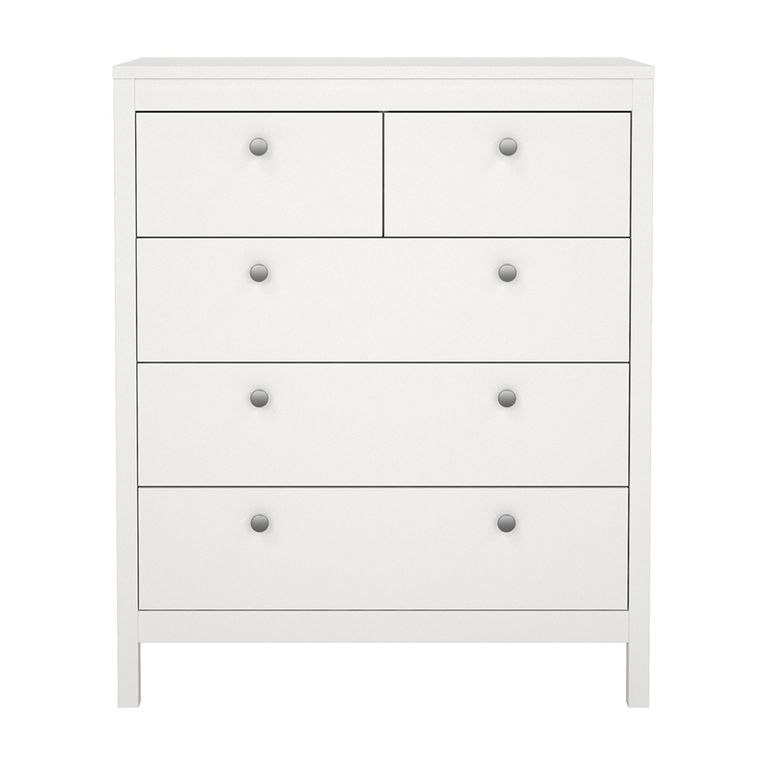 Madrid Chest - 3+2 Drawer - White