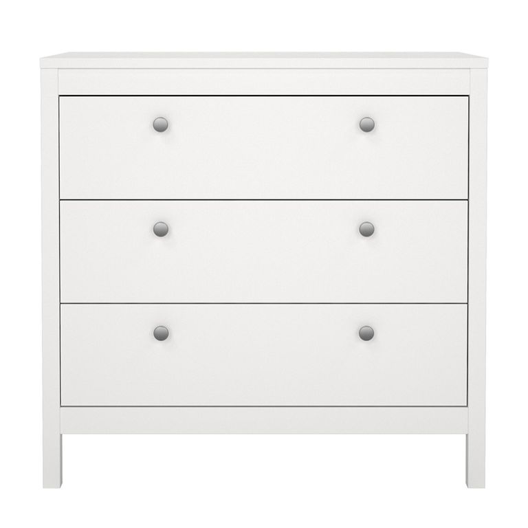 Madrid Chest - 3 Drawer - Small - White