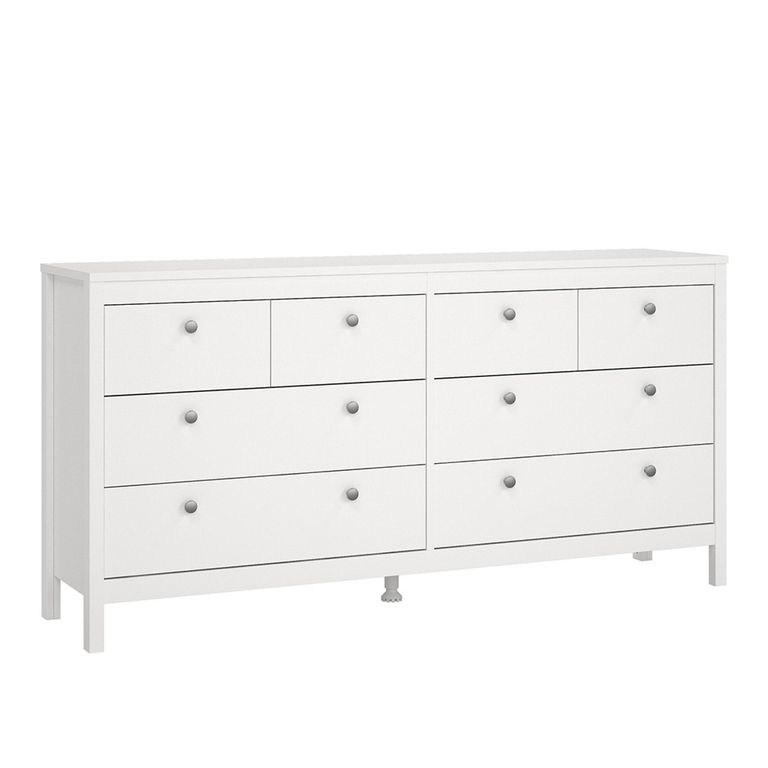 Madrid Dresser - 8 Drawer - Wide - White