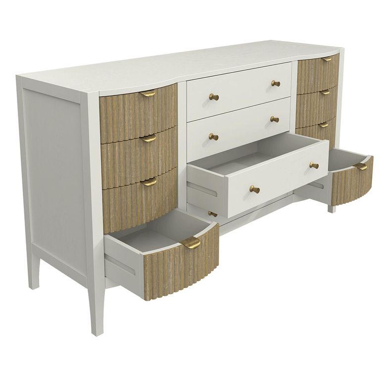 Abbeydale Chest - 12 Drawer - Soft Natural Painted