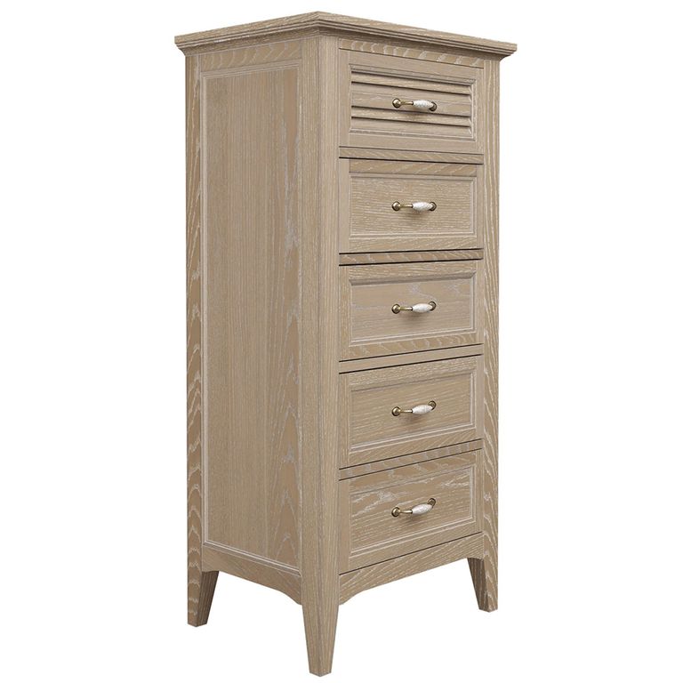 Ennis Chest - 5 Drawer - Tall - Natural Matt Lacquered