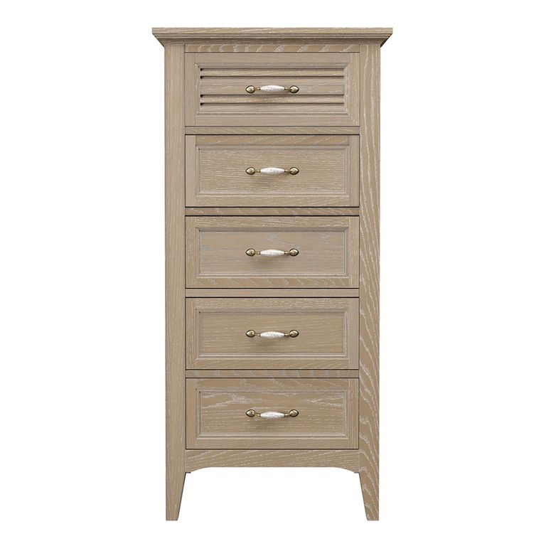 Ennis Chest - 5 Drawer - Tall - Natural Matt Lacquered