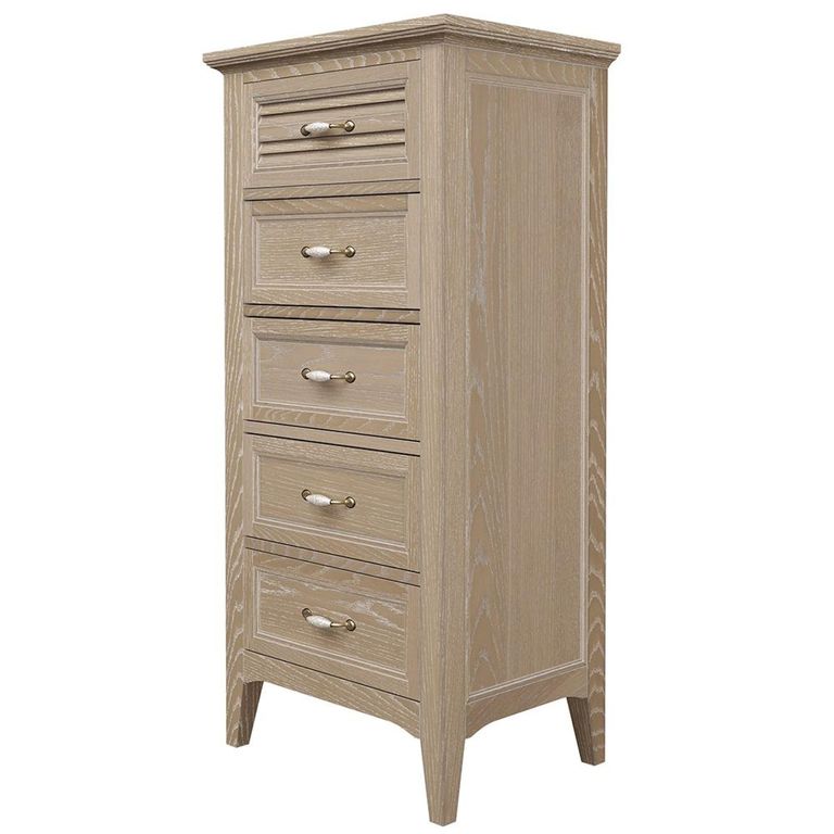 Ennis Chest - 5 Drawer - Tall - Natural Matt Lacquered
