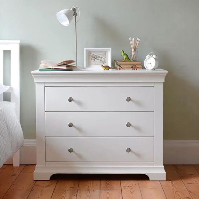 Paisley Chest - 3 Drawer - Wide - White Painted