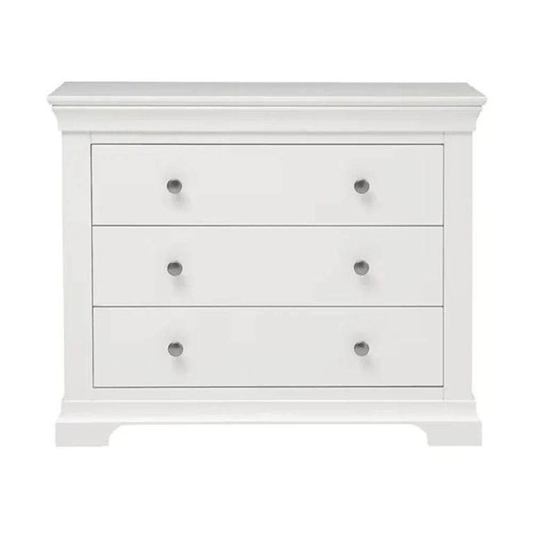 Paisley Chest - 3 Drawer - Wide - White Painted