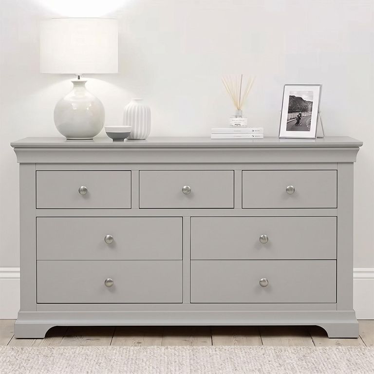 Paisley Chest - 3+4 Drawer - Large - Grey Painted