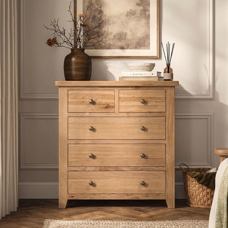 Appleby Chest - 2+3 Drawer - Wide - Oak
