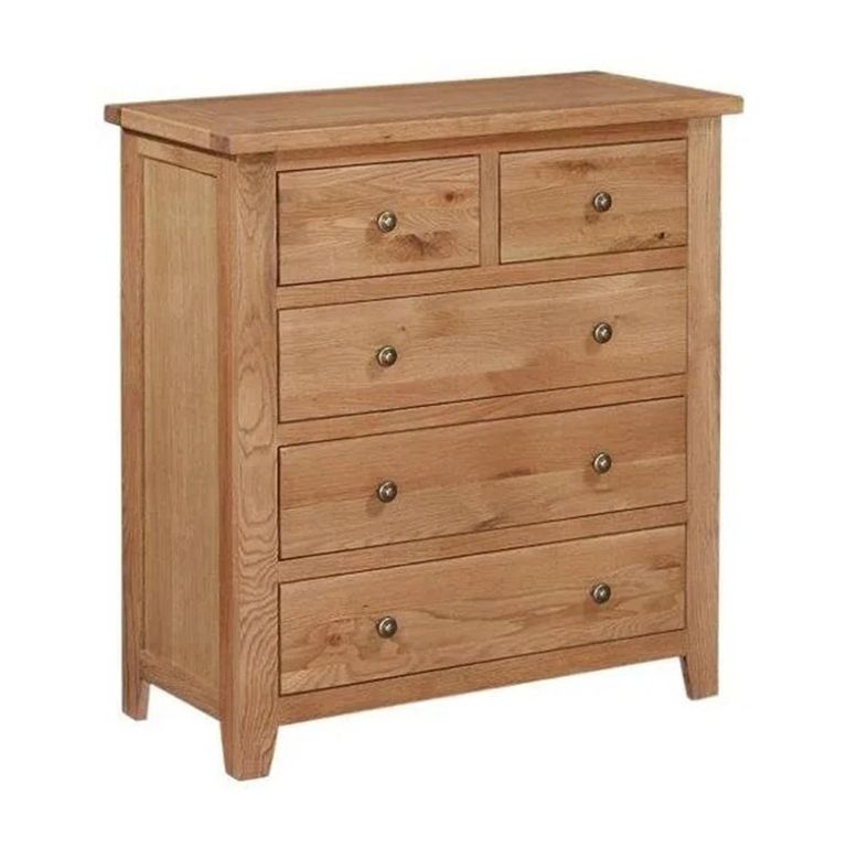 Appleby Chest - 2+3 Drawer - Wide - Petite Oak