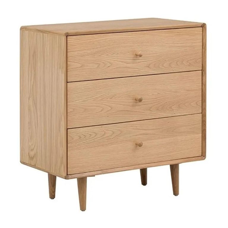 Jenson Oak Chest - 3 Drawer - Small