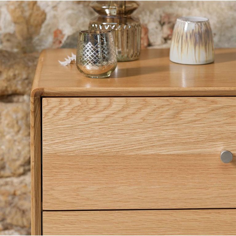 Jenson Oak Chest - 6 Drawer - Wide