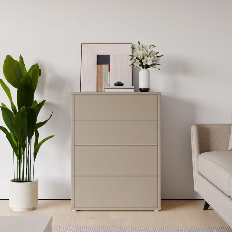 Alice Springs Chest - 4 Drawer - Wide - Taupe