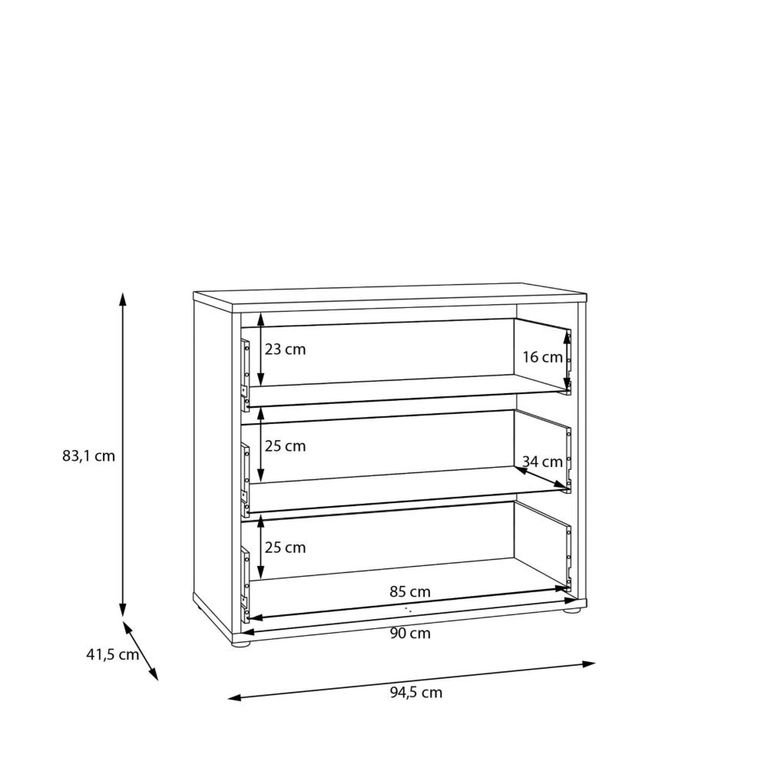Alice Springs Chest - 3 Drawer - Night Blue