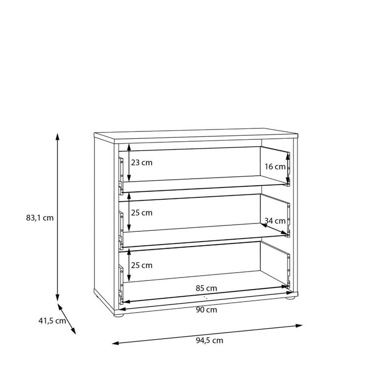 Alice Springs Chest - 3 Drawer - Sage Green