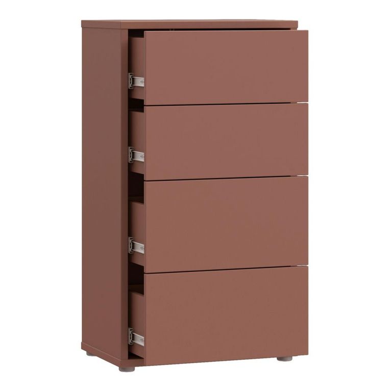 Alice Springs Chest - 4 Drawer - Tall - Terracotta