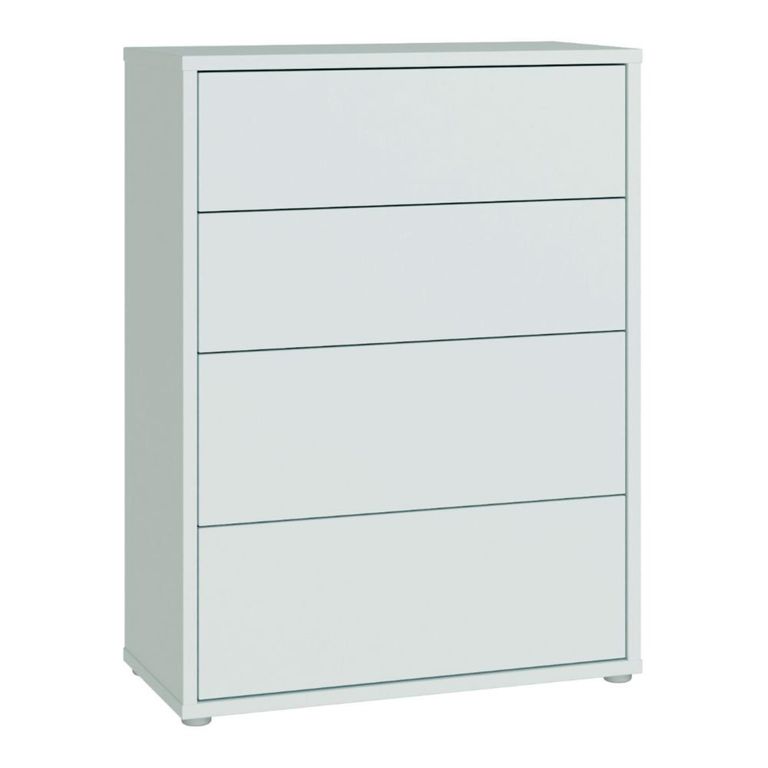 Alice Springs Chest - 4 Drawer - Wide - Light Grey