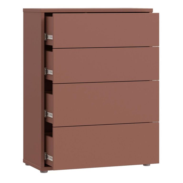 Alice Springs Chest - 4 Drawer - Wide - Terracotta