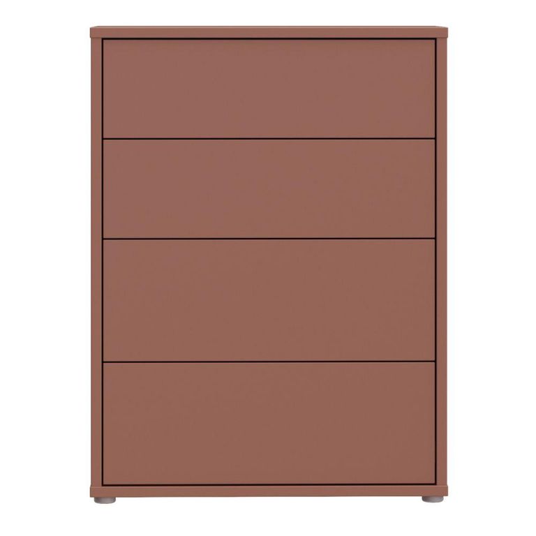 Alice Springs Chest - 4 Drawer - Wide - Terracotta