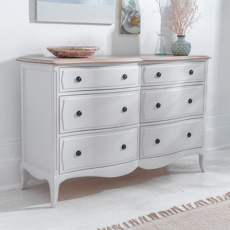 Amelie Chest - 6 Drawer - Wide - White