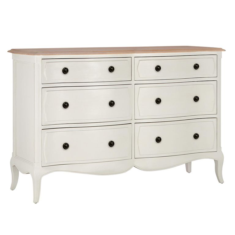 Amelie Chest - 6 Drawer - Wide - White