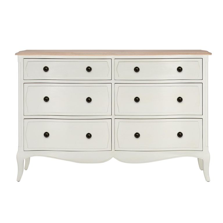 Amelie Chest - 6 Drawer - Wide - White