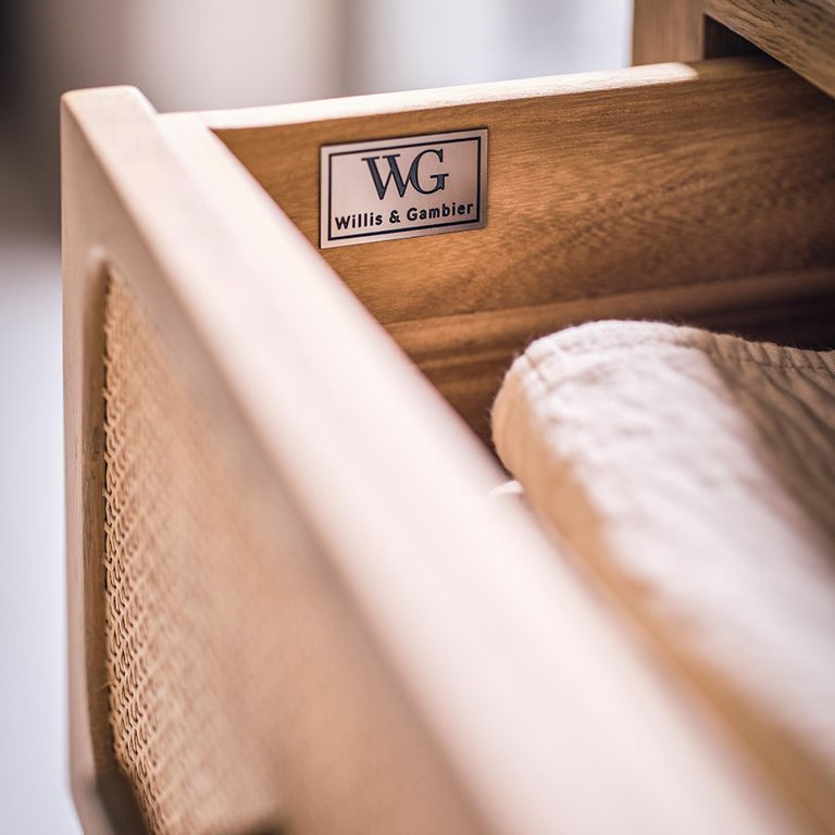 Casera Chest - 3+2 Drawer - Natural Rattan and American Oak
