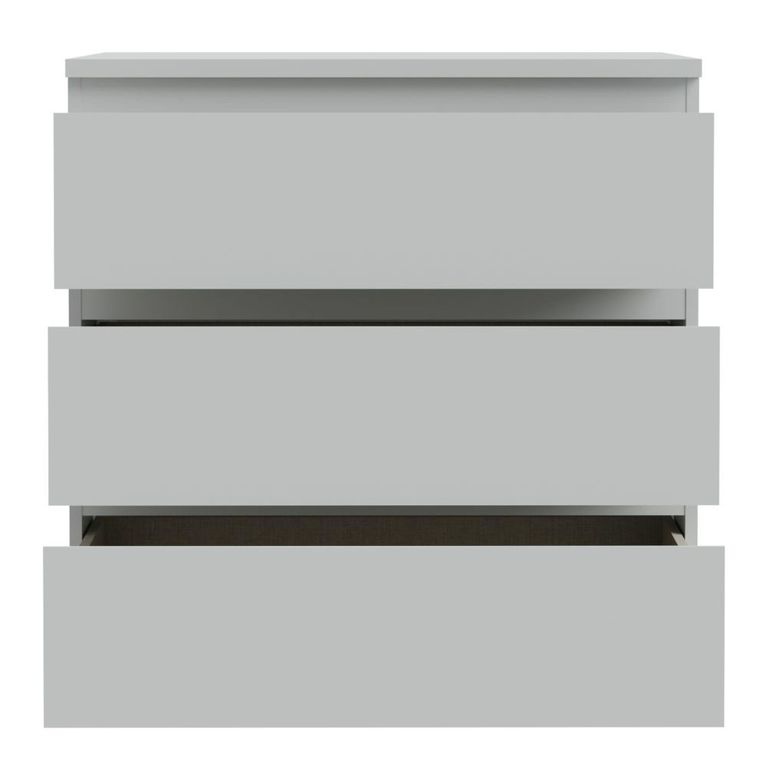 Edmore Chest - 3 Drawer - Wide - Light Grey