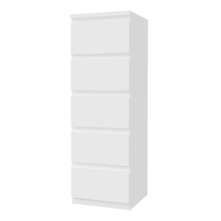 Edmore Chest - 5 Drawer - Tall - White