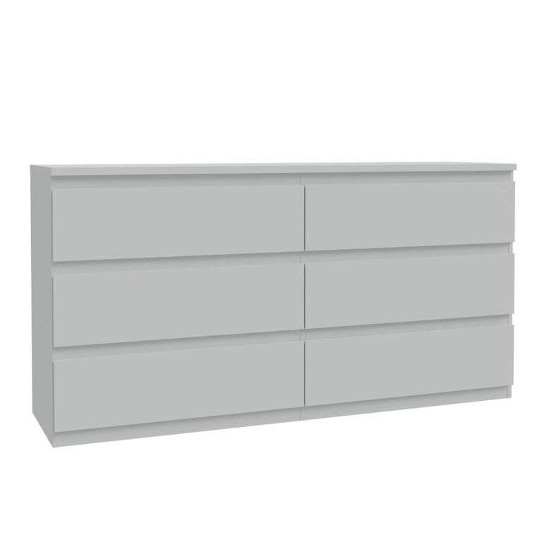 Edmore Chest - 6 Drawer - Large - Light Grey