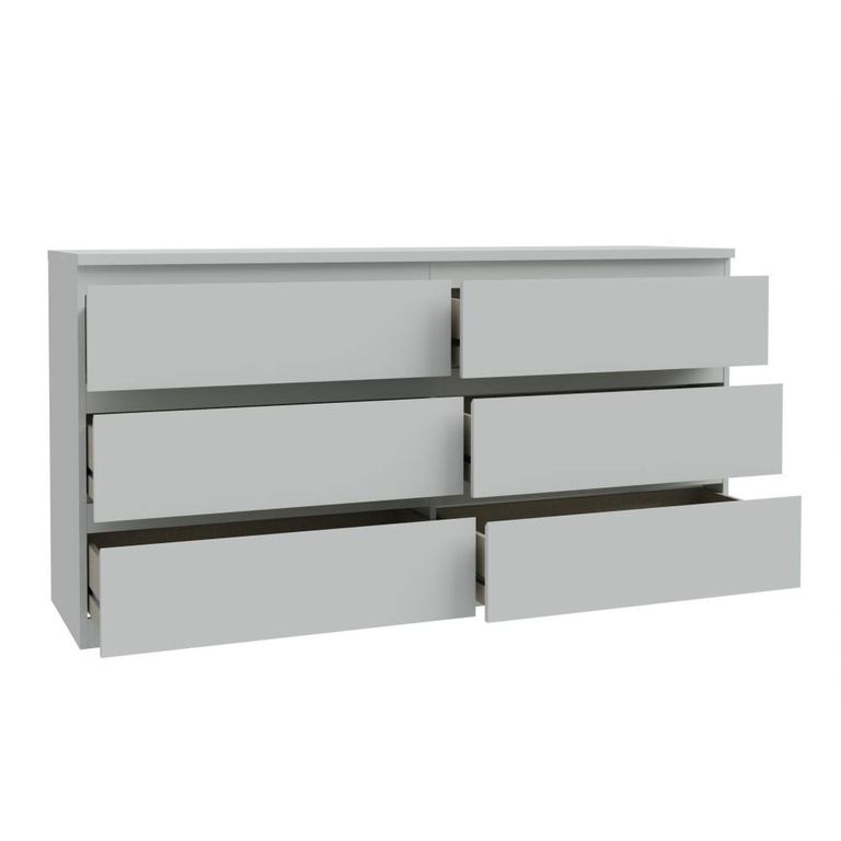 Edmore Chest - 6 Drawer - Large - Light Grey