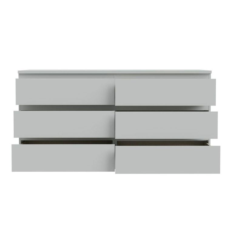 Edmore Chest - 6 Drawer - Large - Light Grey