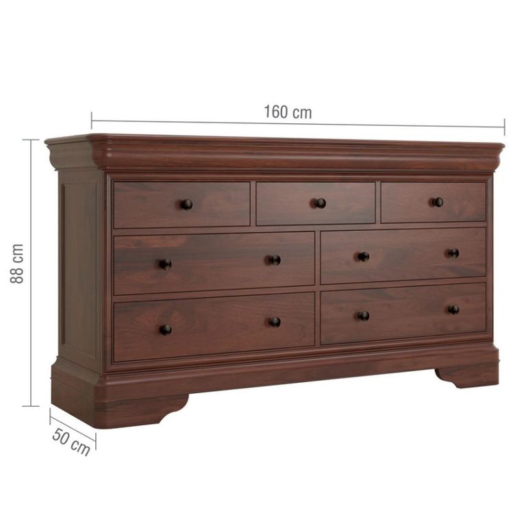Antoinette Wide Chest - 4+3 Drawer - Cherrywood
