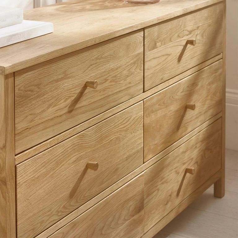 Coxmoor Chest - 6 Drawer - Wide - Natural - Oak