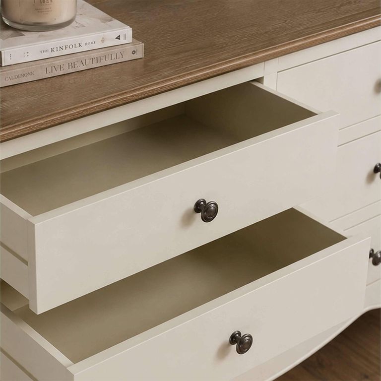 Camille Chest - 6 Drawer - Wide - French Style - Ivory