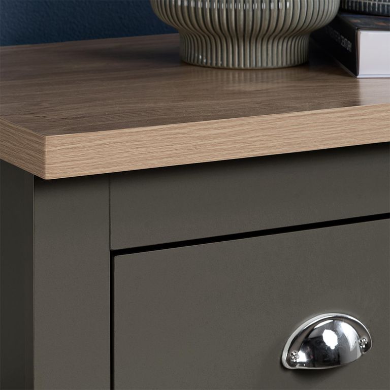 Highgate Chest - Wide - 6 Drawer - Dark Grey Painted