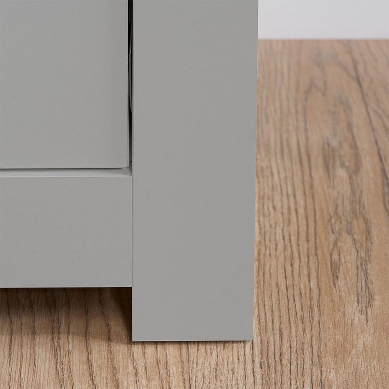 Highgate Chest - Wide - 6 Drawer - Grey Painted