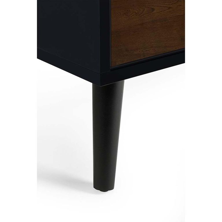 Alba Black and Walnut Chest of Drawers - 4 Drawer