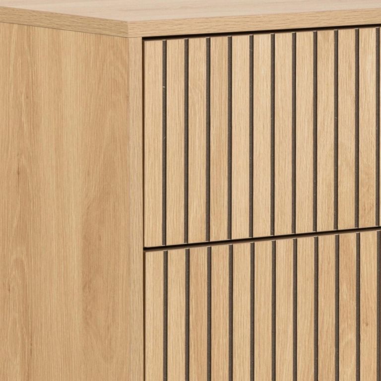 Albany Oak Ribbed 4 Drawer Chest