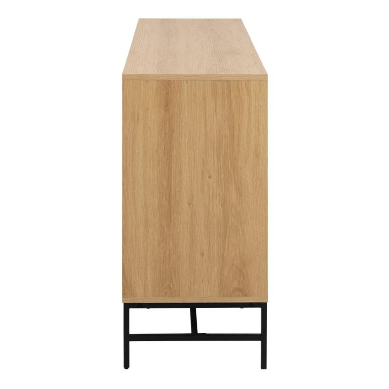 Albany Oak Ribbed Wide 6 Drawer Chest